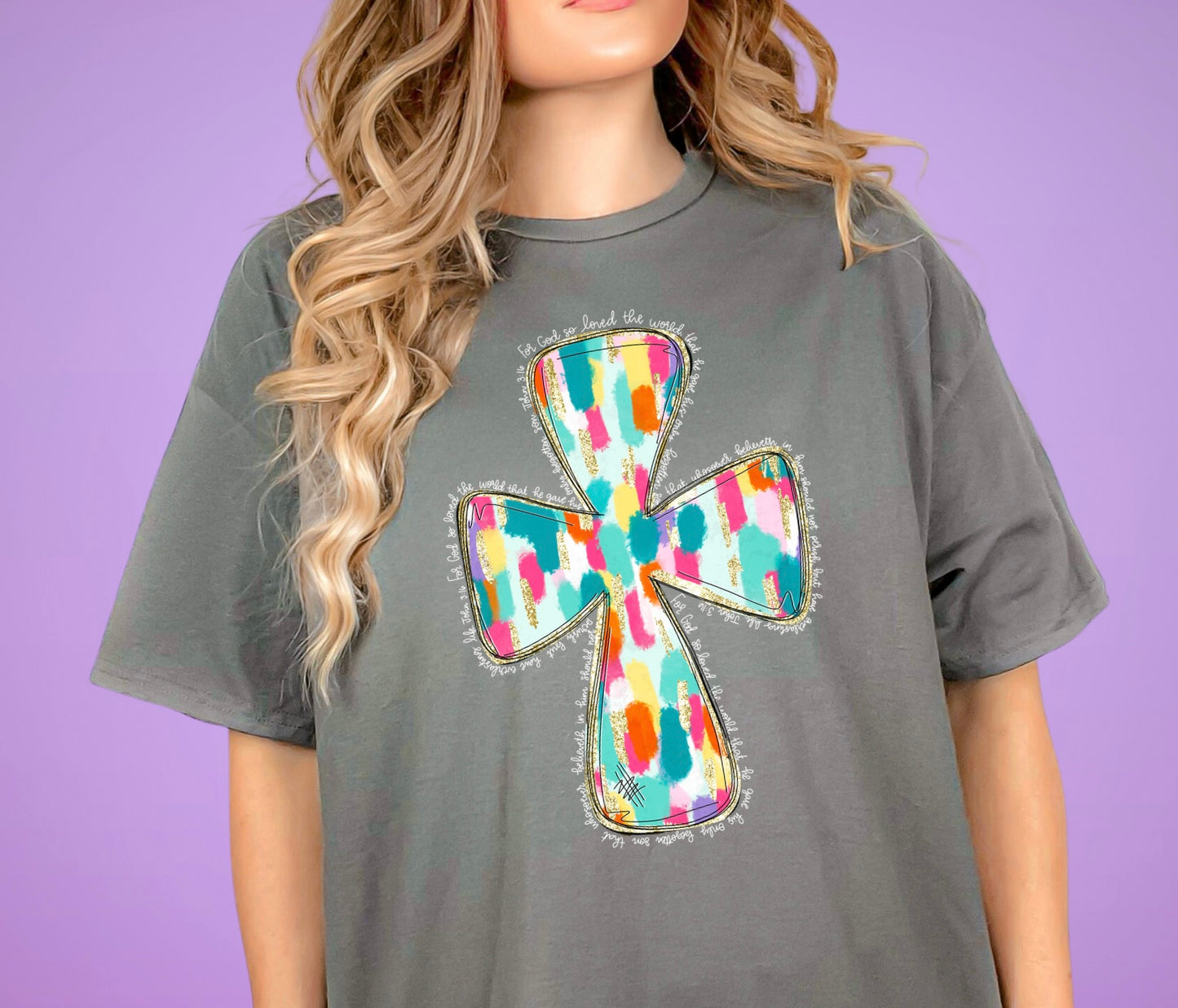 For God So Loved The World Cross | Tee