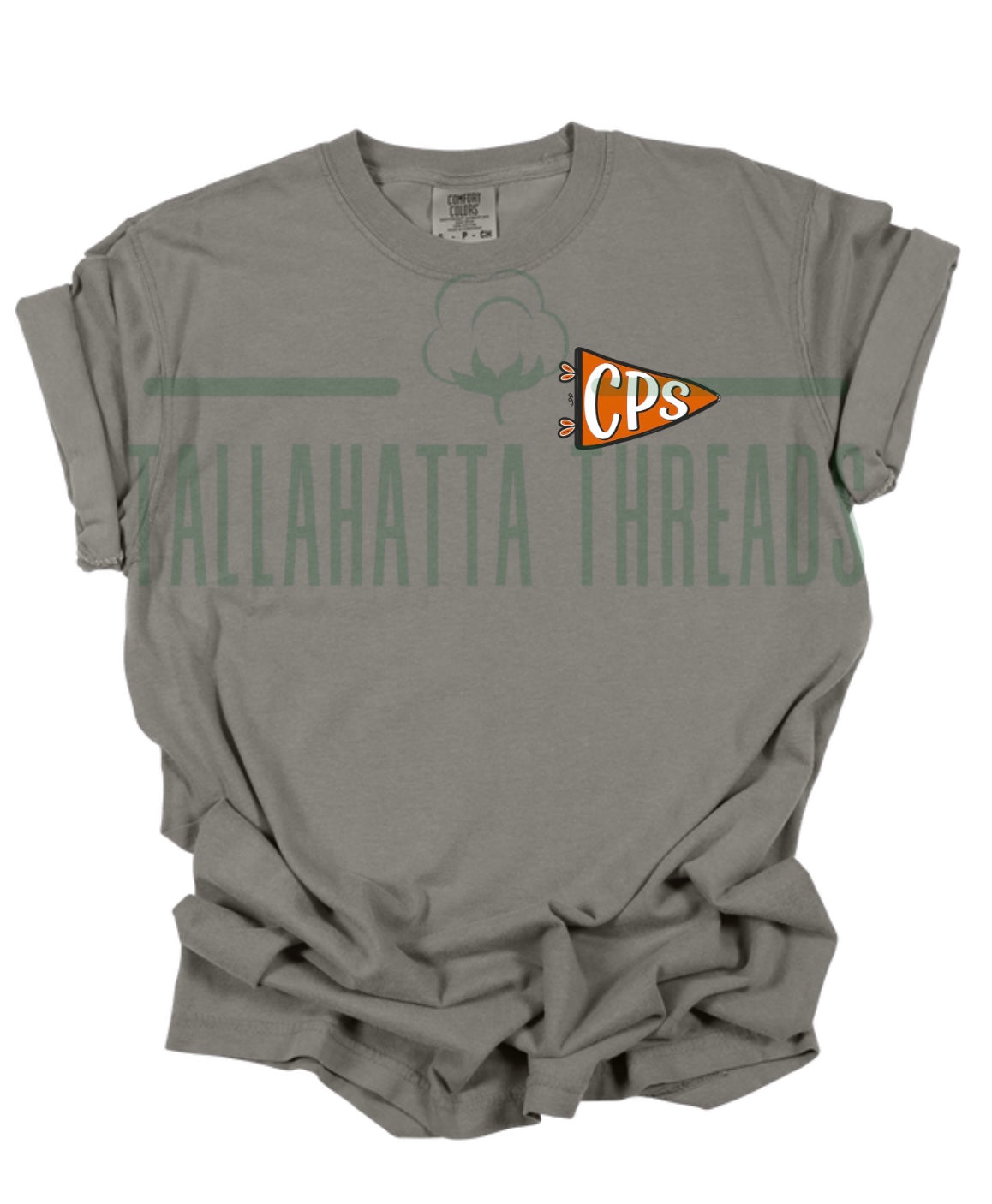 CPS Pennant Flag | Back Design | Comfort Colors | Tee