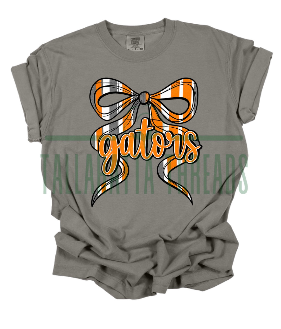 Gators Striped Bow | Comfort Colors | Tee