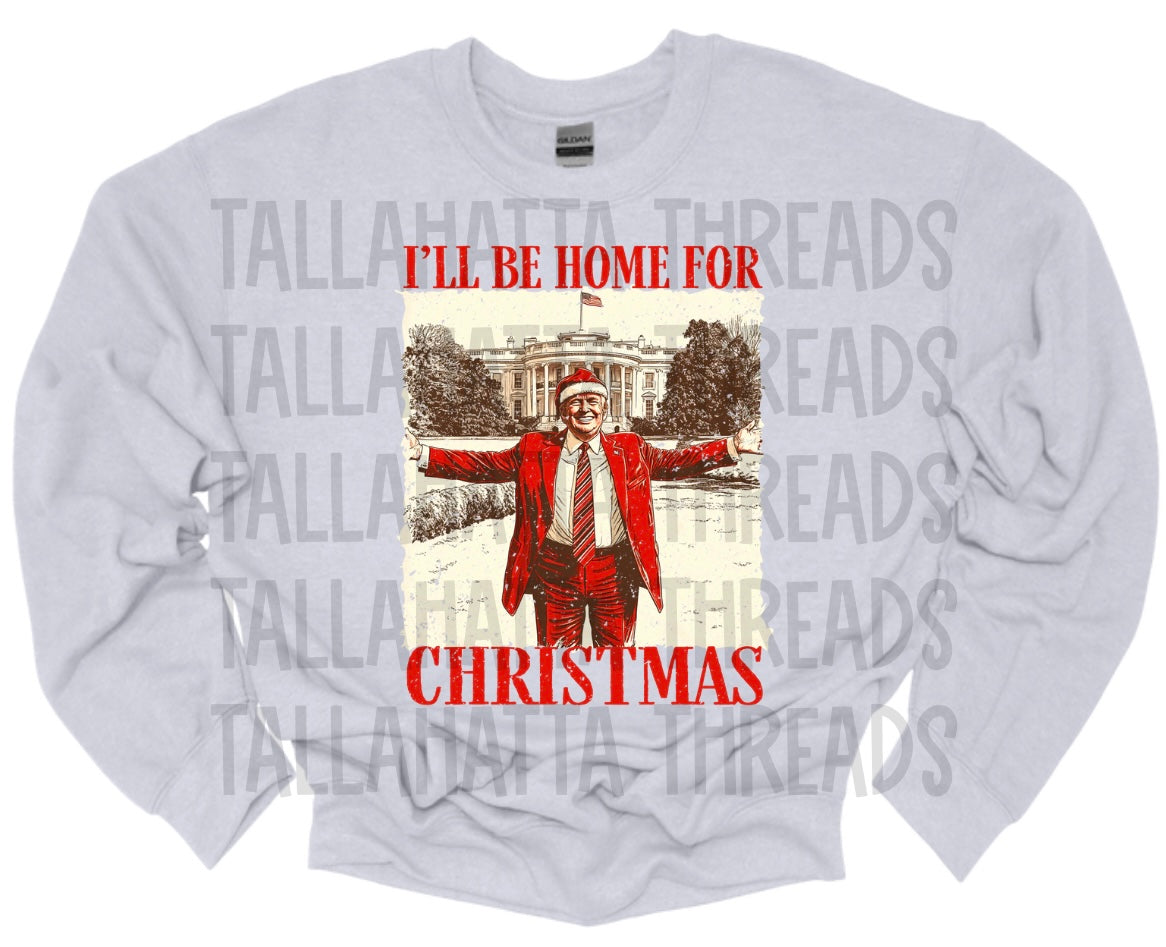 I’ll Be Home For Christmas | Ash | Gildan | Sweatshirt