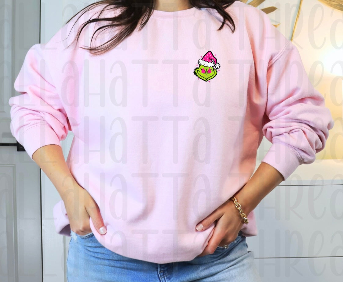 GRINCH | Sweatshirt & Tee | Light Pink