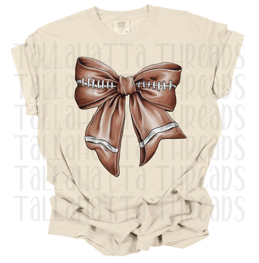 Football Bow | Comfort Colors | Tee