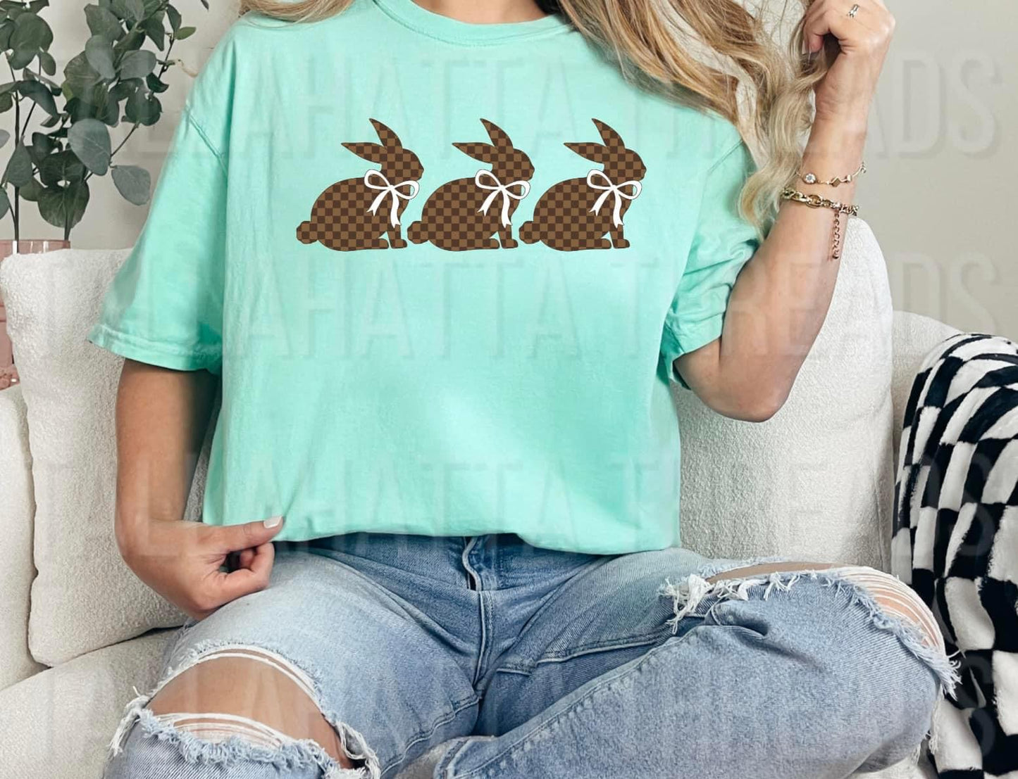 Brown/Tan Bunny Trio | Comfort Colors | Tee