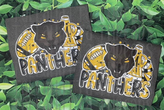 Black & Gold Panthers | Comfort Colors | Tee