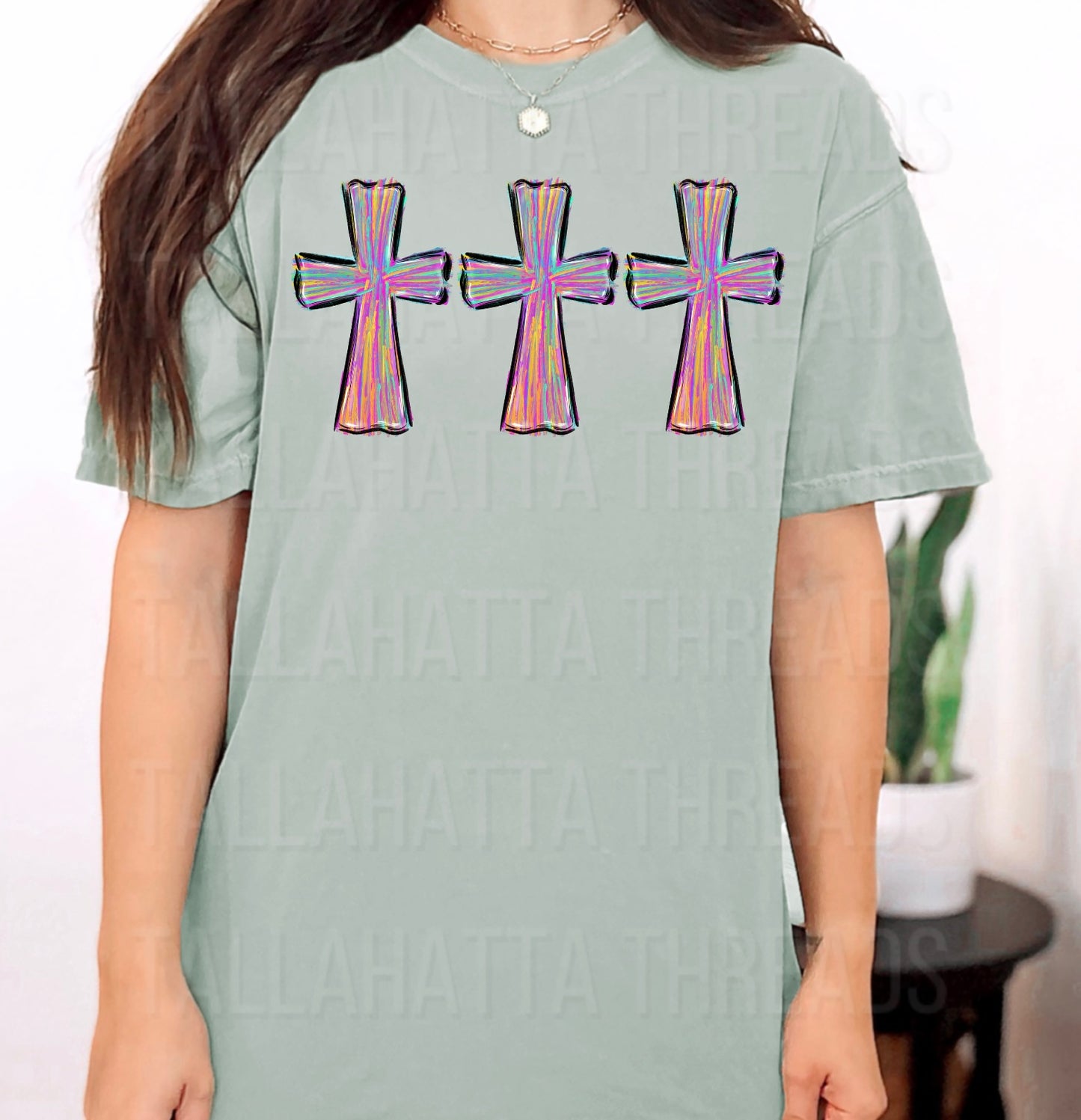 Watercolor Cross Trio | Comfort Colors | Tee