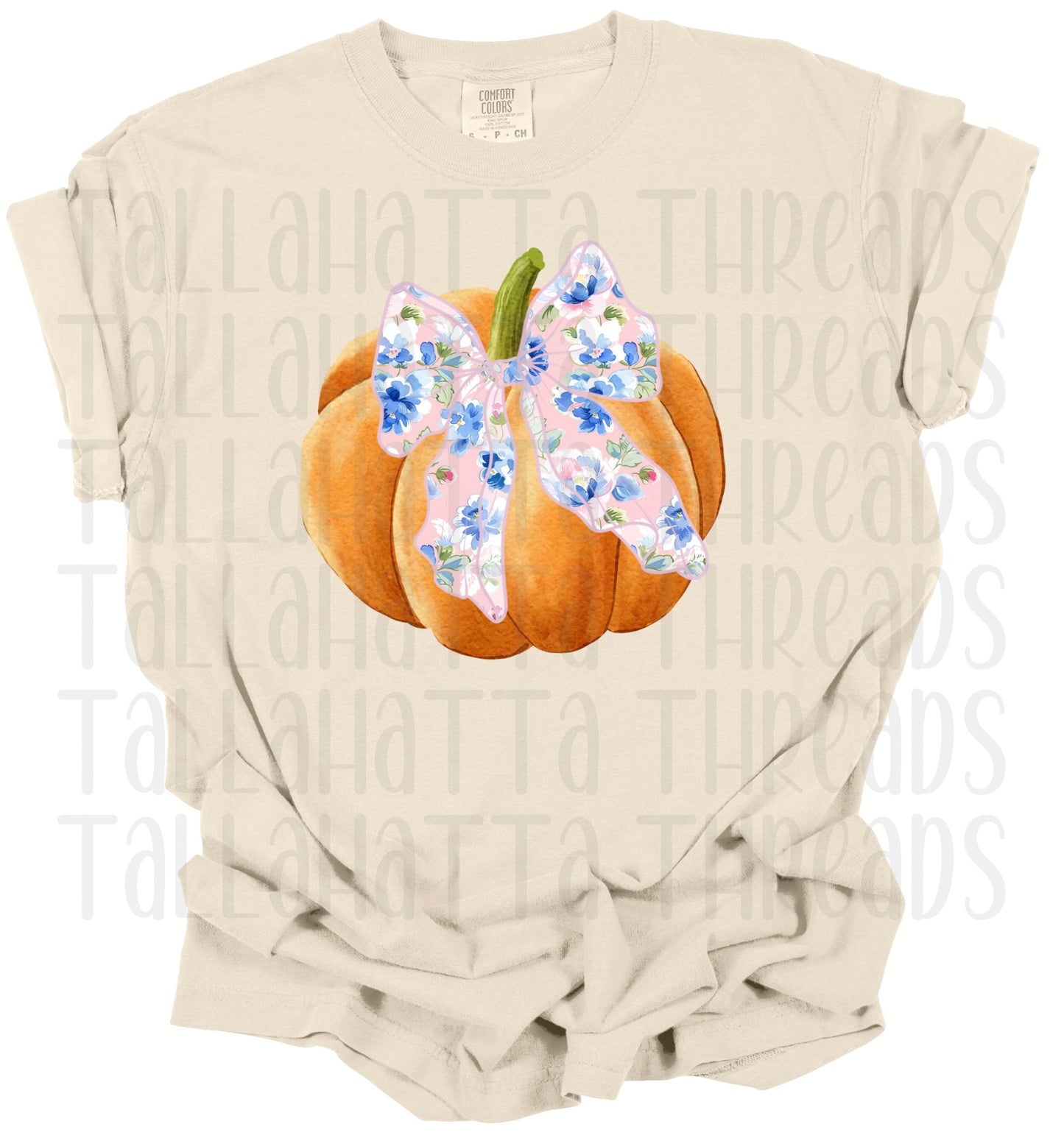 Pumpkin Floral Bow | Tee