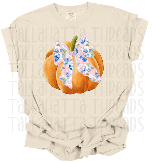 Pumpkin Floral Bow | Tee