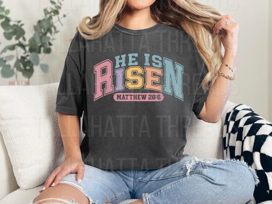 He is Risen | Dark Grey | Tee