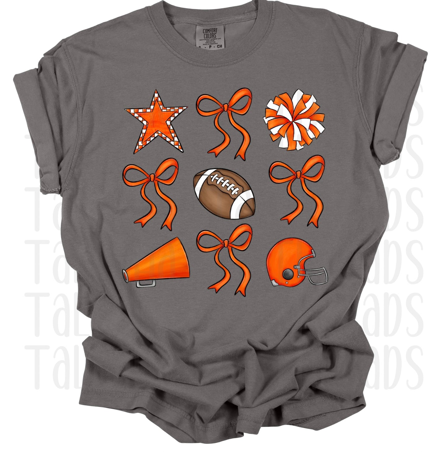 Orange Football | Comfort Colors | Tee