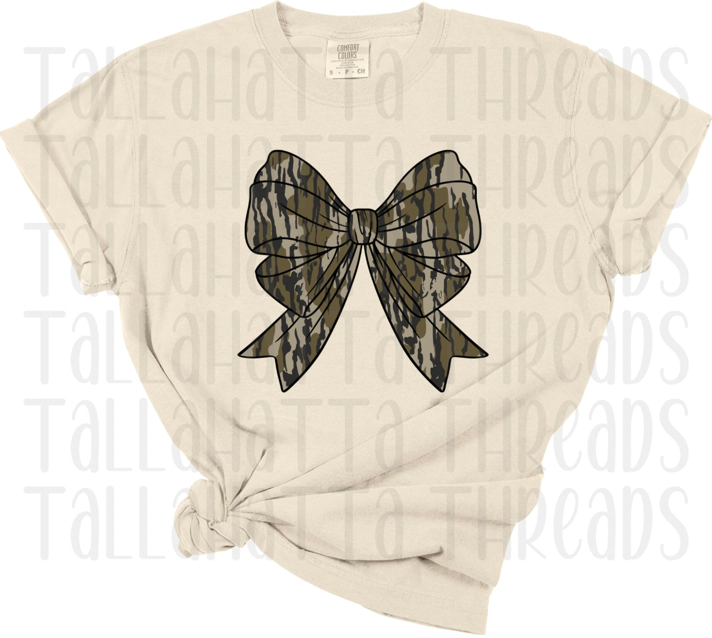 Camo Bow | Comfort Colors | Tee