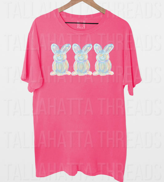 Watercolor Bunny Trio | Comfort Colors | Tee